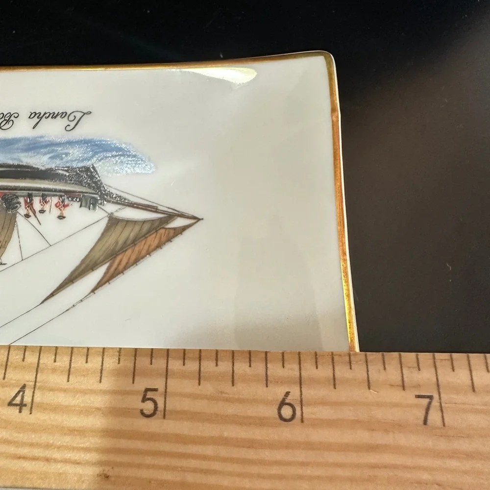 Vista Alegre Porcelain Ashtray Lancha Bombardeira 1798 Museu Marinha Portugal